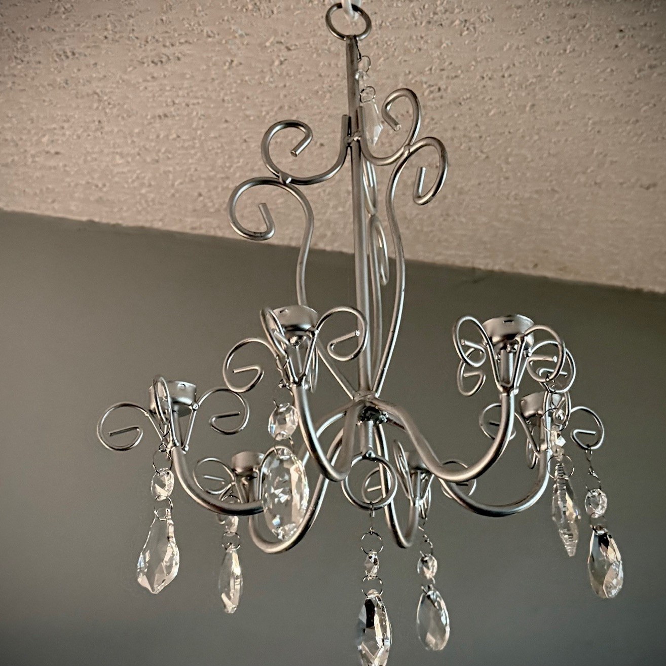 Small Silver Chandelier for Event Rentals