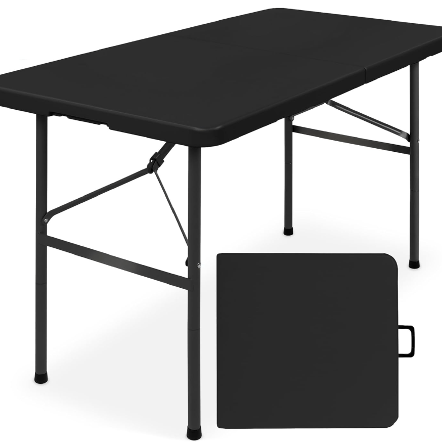 Black 4ft Folding Table