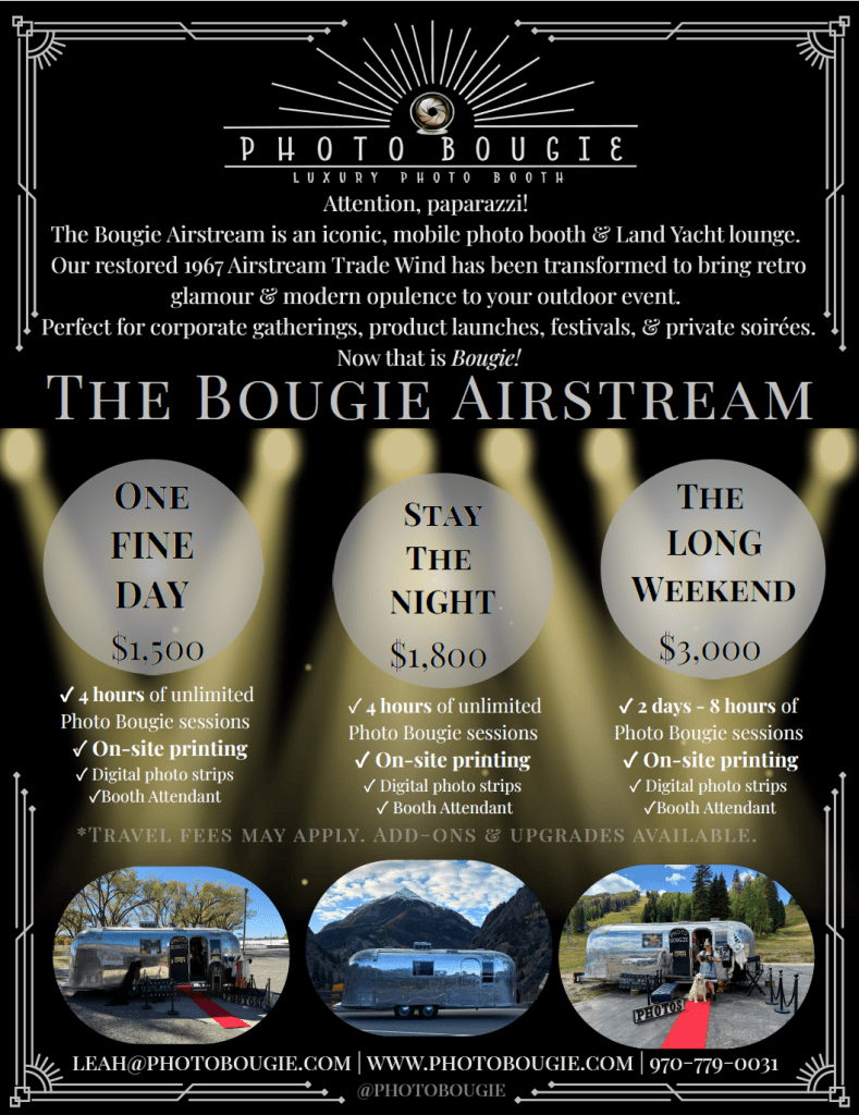 Bougie Airstream Package Flyer
